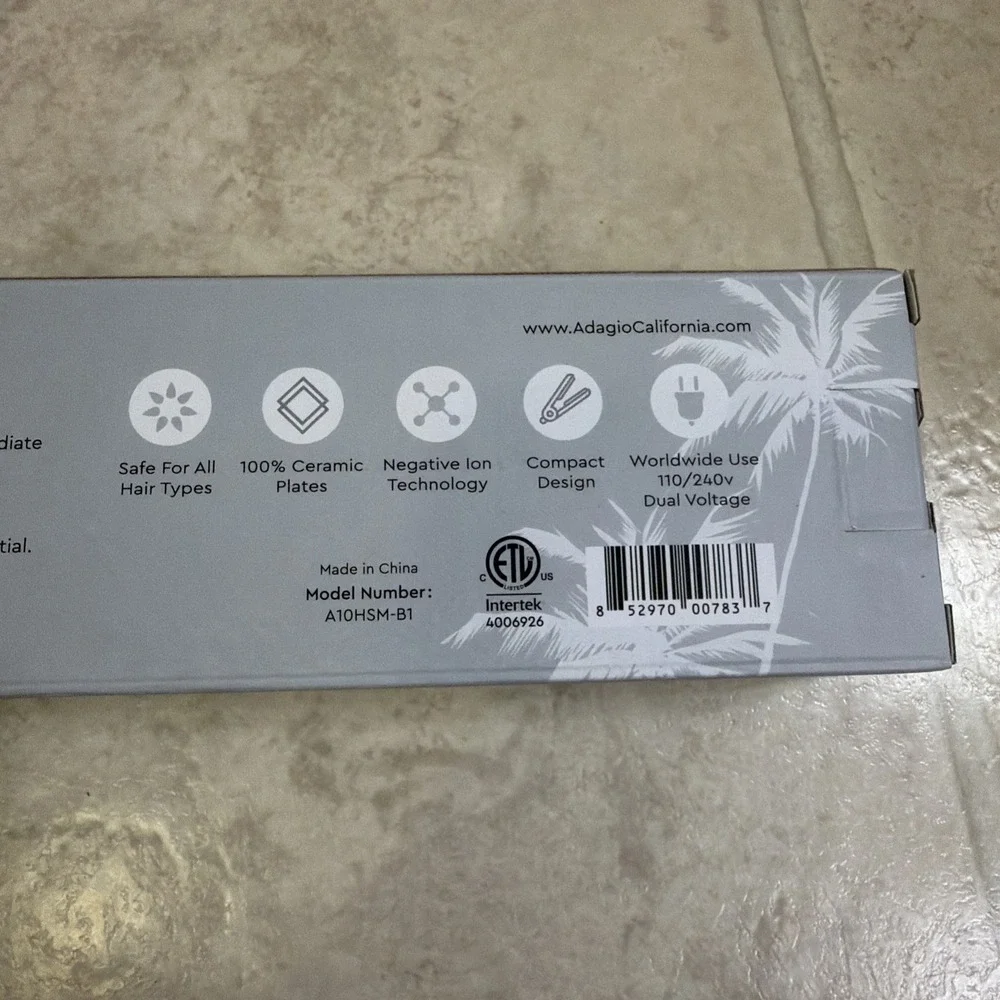 ADAGIO Not So Mini Flat Iron $100 NIB